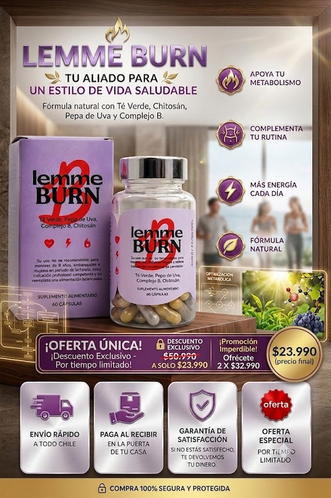 Suplemento Lemme Burn™ - Acelera Tu Metabolismo y Transforma Tu Cuerpo | 60 Cápsulas